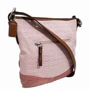 Coach Signature Convertible Pink Shoulder Bag